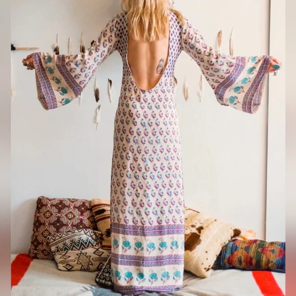 spell purple dress Spell | Dresses | Spell Purple Andpink Floral Maxi Dress
